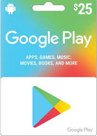  Google play 25 USD Card
